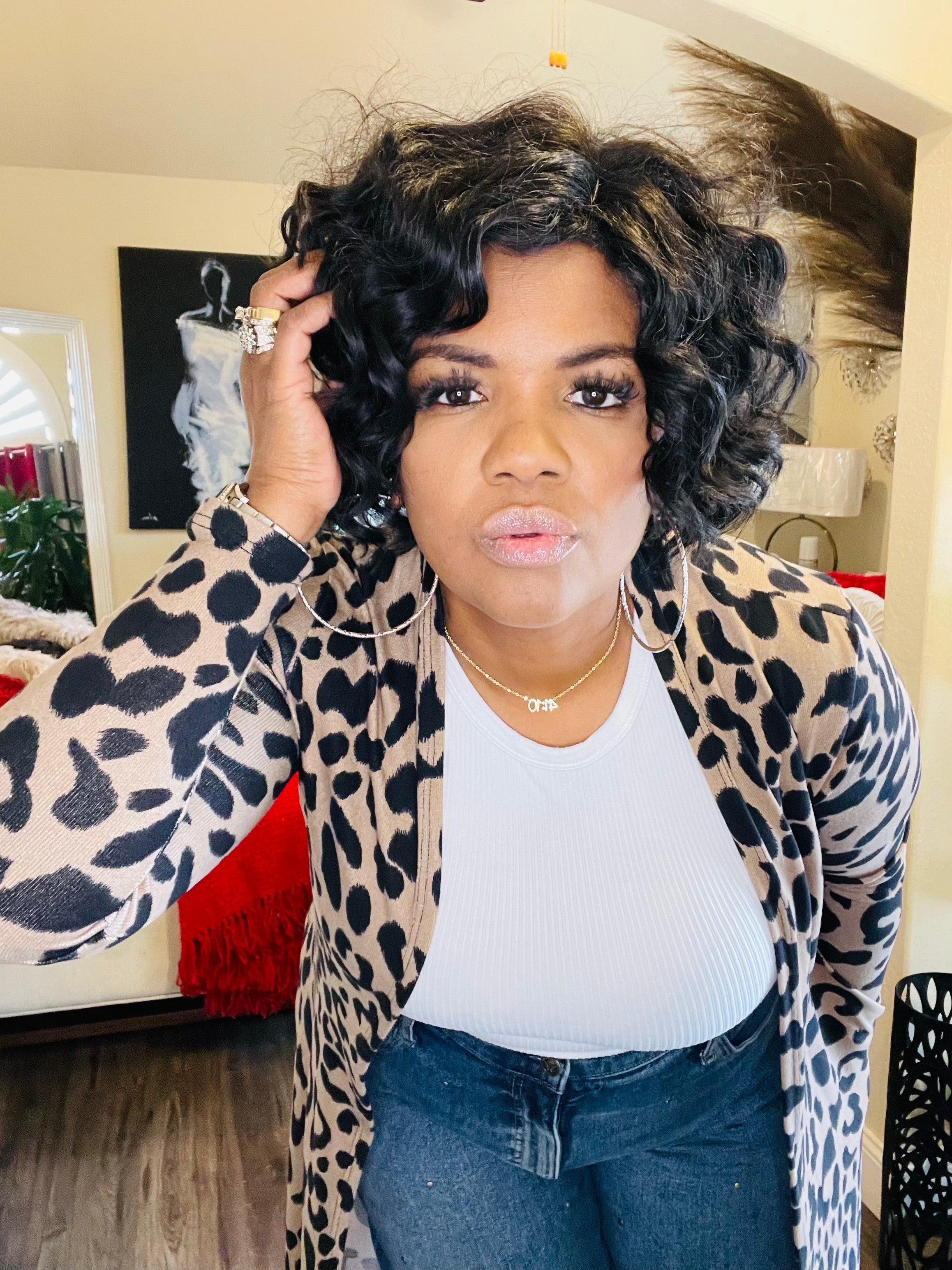 Leopard Print Longline Cardigan