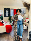 Leopard Print Longline Cardigan