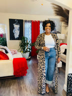 Leopard Print Longline Cardigan