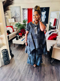 Denim  Wide-Leg Set Oversized Top