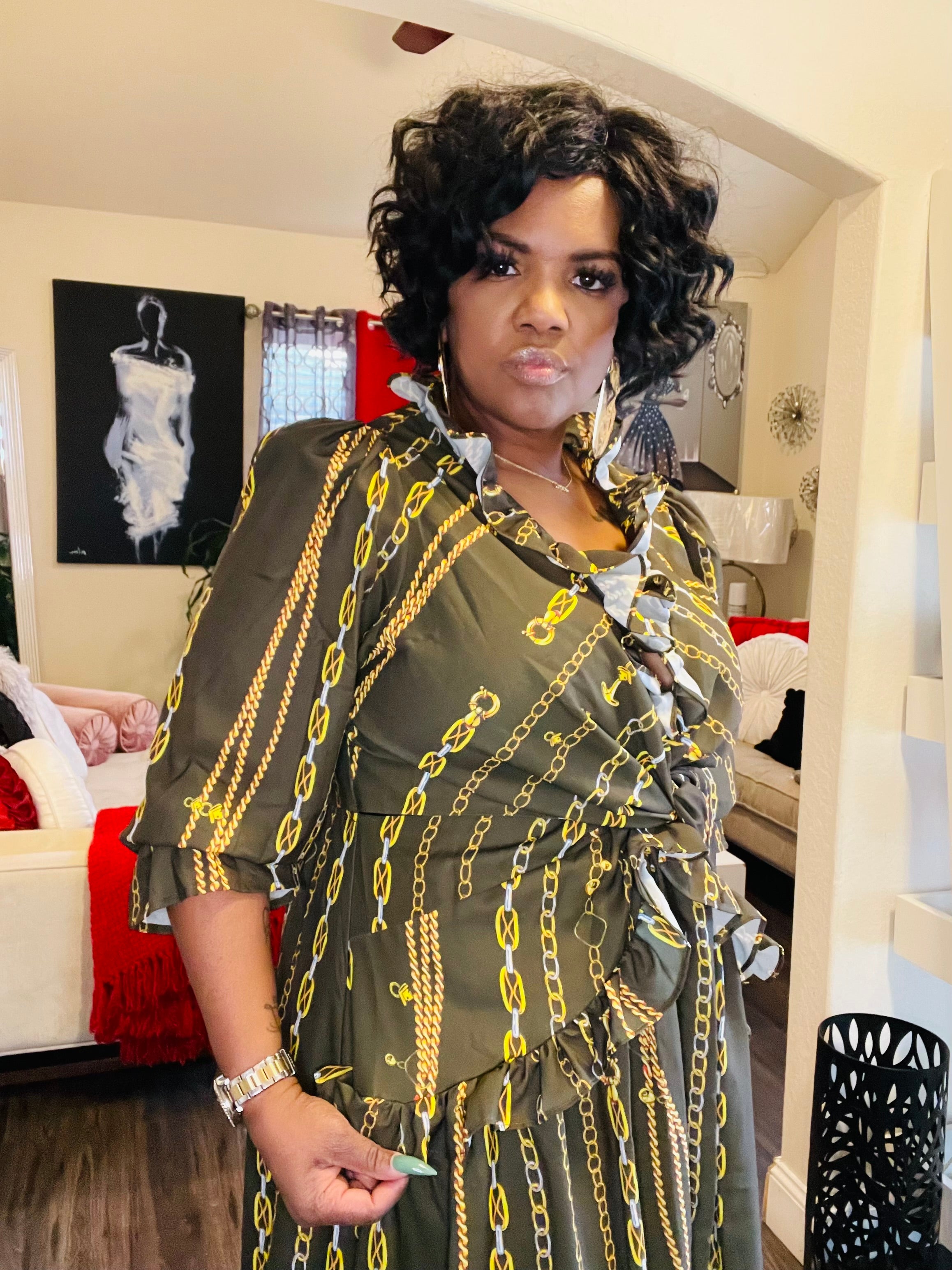 Golden Chain Maxi Dress