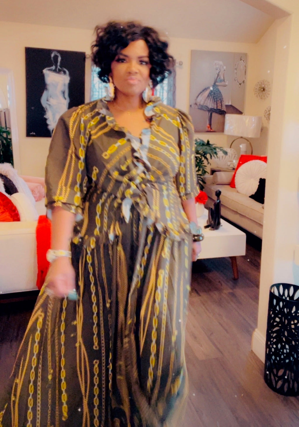 Golden Chain Maxi Dress