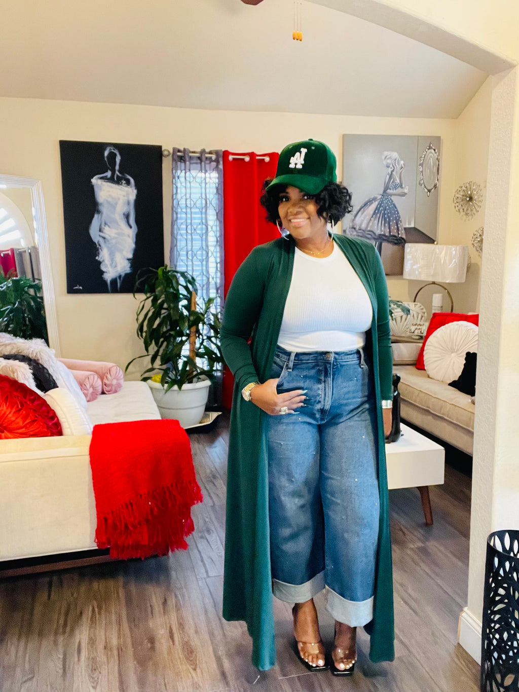Emerald Flow Longline Cardigan