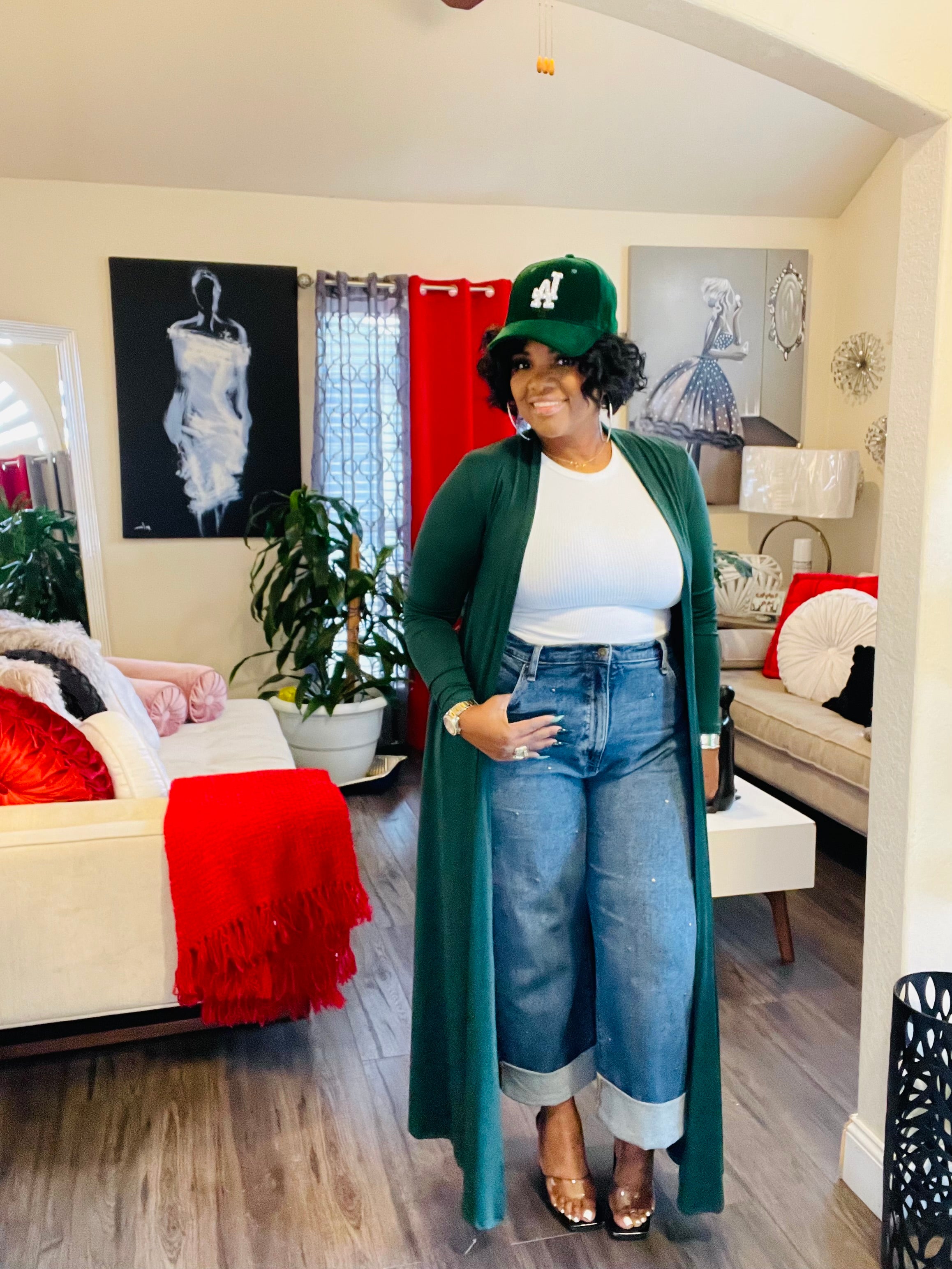 Emerald Flow Longline Cardigan