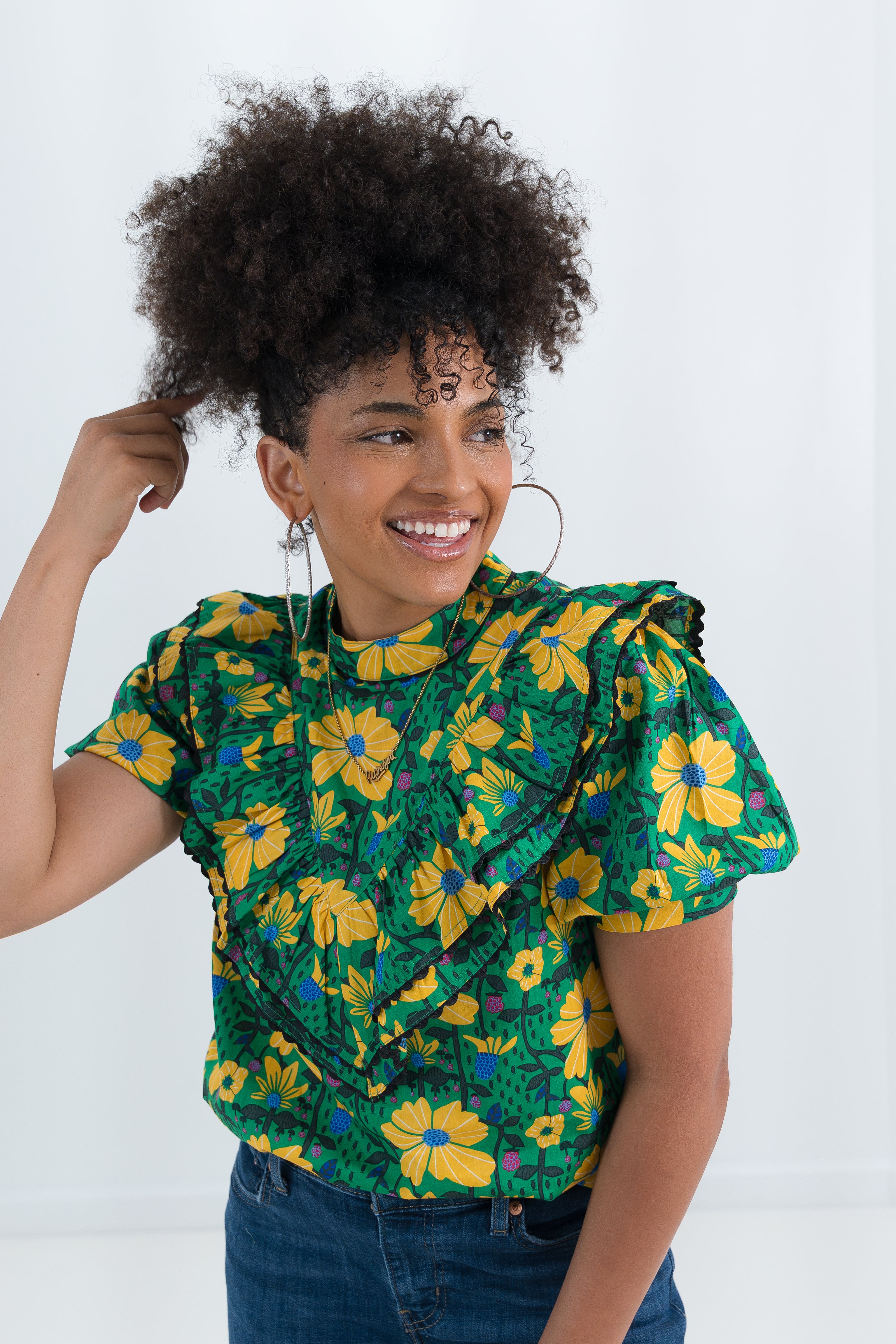 Floral Ruffle Summer Top
