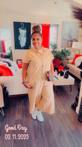 Ease Button-Front Jumpsuit