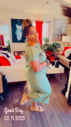Ease Button-Front Jumpsuit