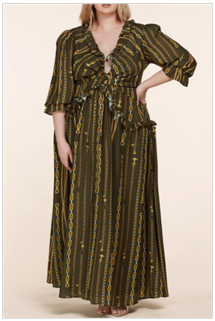Golden Chain Maxi Dress