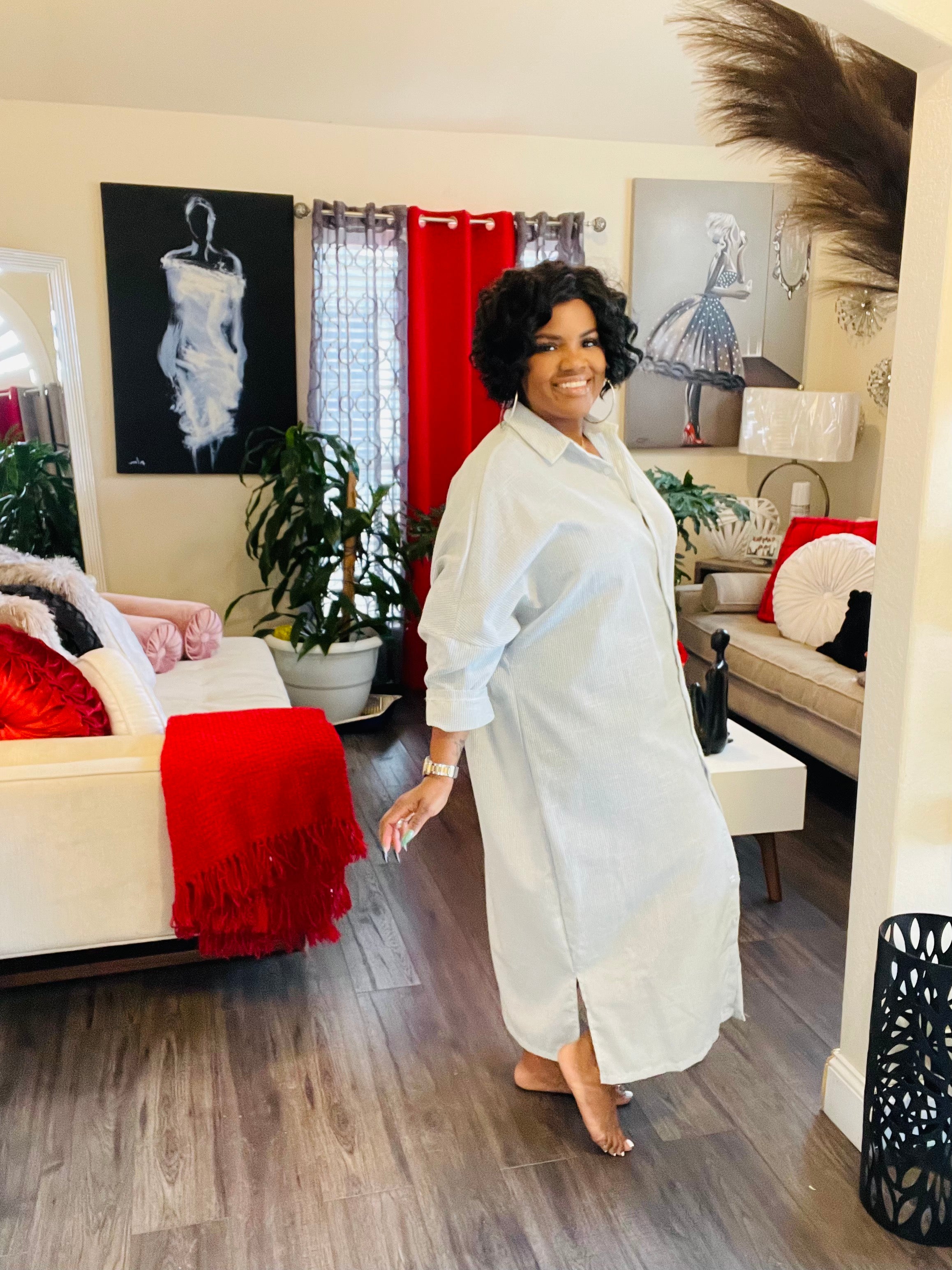 Grace Linen Shirt Dress